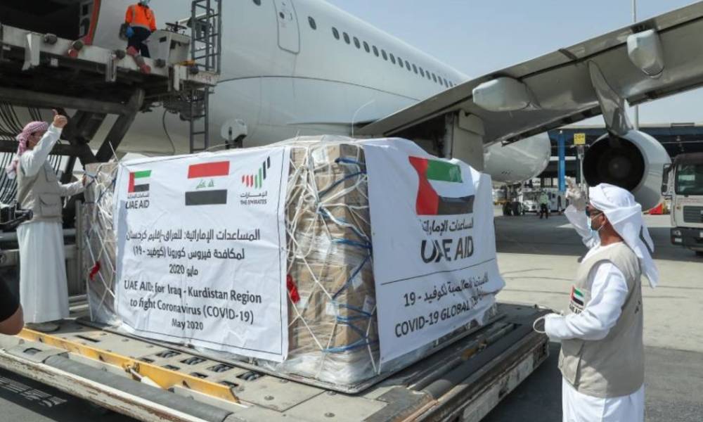 7 أطنان من الإمدادات الطبية تصل من الامارات إلى كردستان العراق
