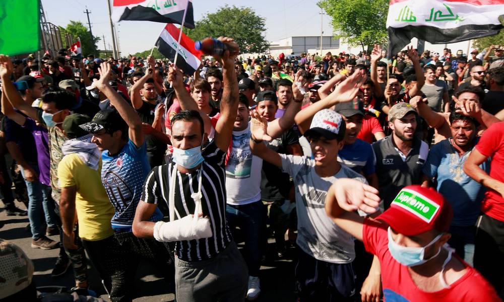 تجدد التظاهرات ولليوم الثاني على التوالي بمدينة النجف