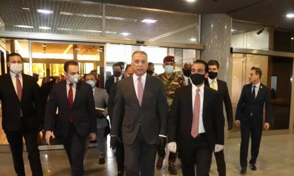 رئيس الوزراء مصطفى الكاظمي يصل الى مجلس النواب