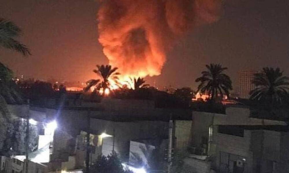 حريق داخل "مطار المثنى" وسط بغداد