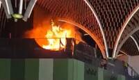بالصور ..حريق في مطار بغداد الدولي