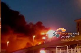 حريق هائل في مترو بدبي وغلق جزءا من الأنفاق