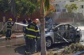 انفجار سيارة مفخخة في تل ابيب