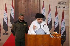 العيساوي يطلق على الصدر لقب "القائد العام للقوات المسلحة المهدوية"