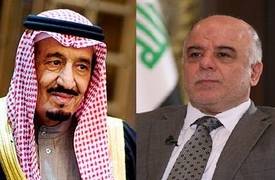الملك السعودي يجدد دعوته للعبادي لزيارة المملكة ويؤكد دعم بلاده للعراق