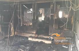 بالصور.. حريق كبير يلتهم مبنى لجنة الإعمار في مجلس محافظة واسط