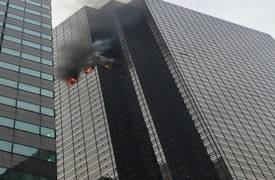 بالصور... حريق في برج ترامب !!