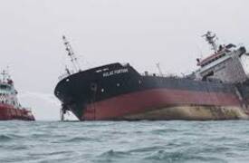 غرق سفينة تجارية إيرانية  في الخليج