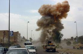 انفجار يستهدف رتلاً امريكياً غربي بغداد