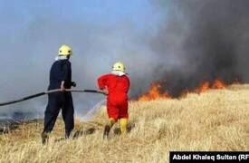 النيران تلتهم محاصيل 5 قرى في دهوك جراء القصف التركي