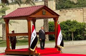 في قصر السلام ..بدء مراسم تسلم الرئيس العراقي الجديد عبد اللطيف رشيد مهامه من برهم صالح