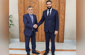 احمد الشرع يستقبل المبعوث الخاص لرئيس الوزراء العراقي عزت الشابندر