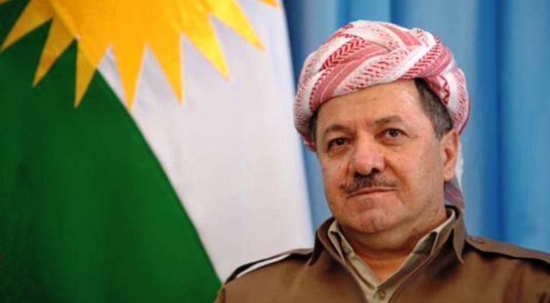 Barzani talks about the new flag and anthem of Kurdistan represent the components of the region